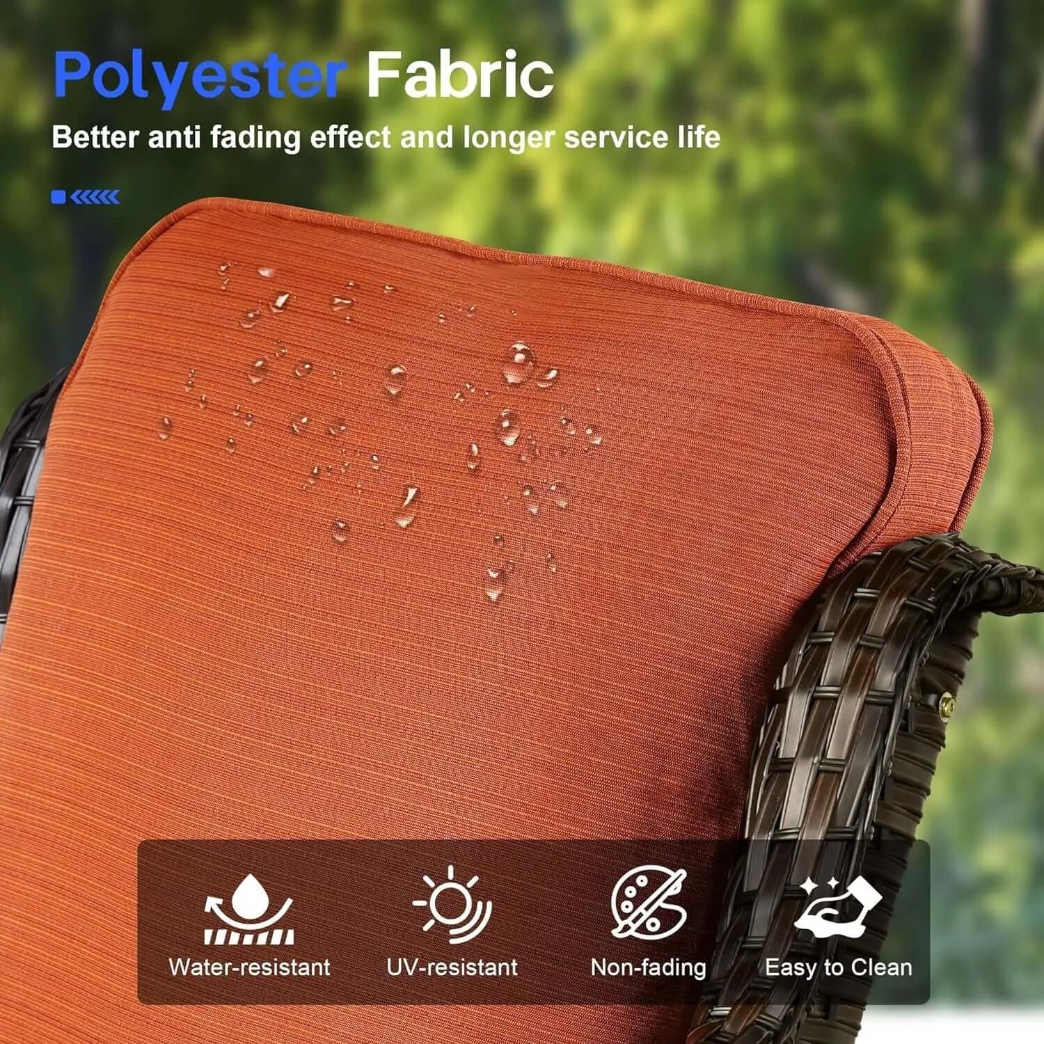 Long - lasting50,000 BTU Rectangular Propane Fire Pit Table 7-Piece High-Back Conversation Sofa and Matching Side Table