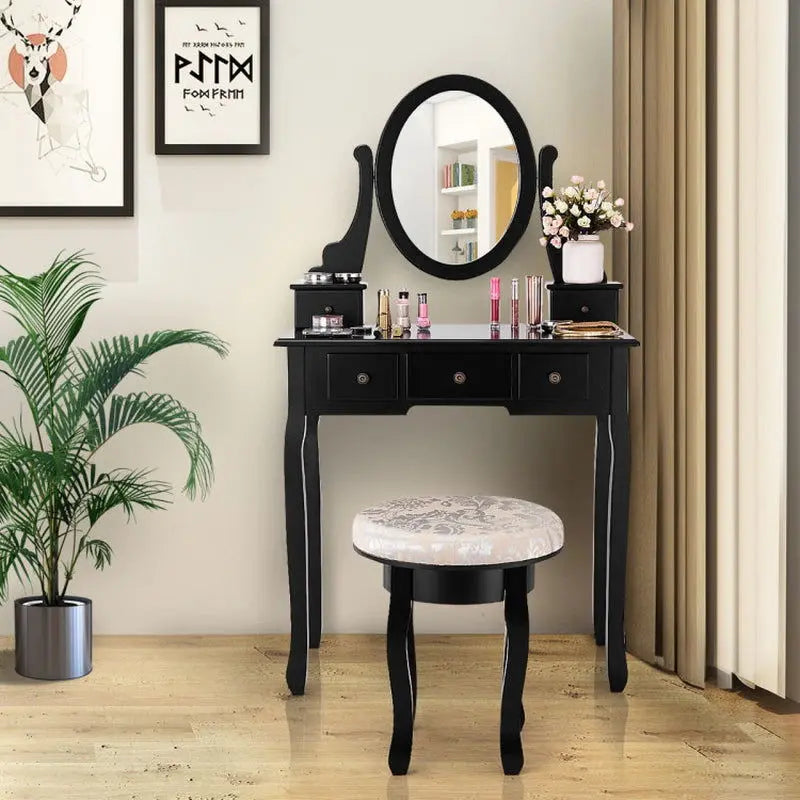 Elegant Vanity Makeup Table with stool