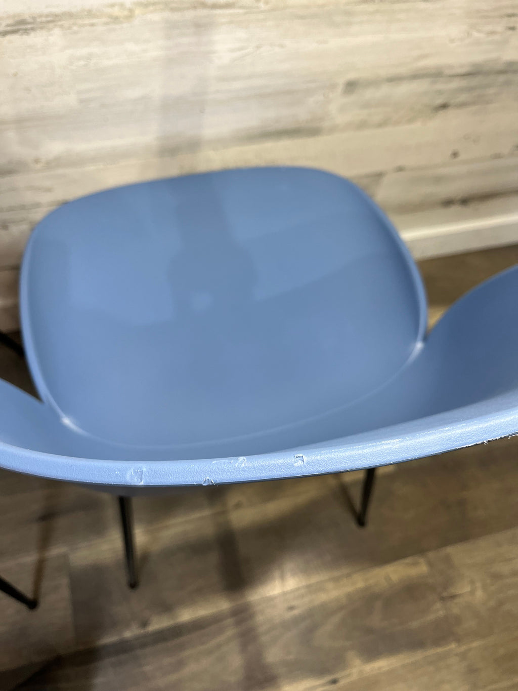Set Of Two Blue Modern Beetle Chairs