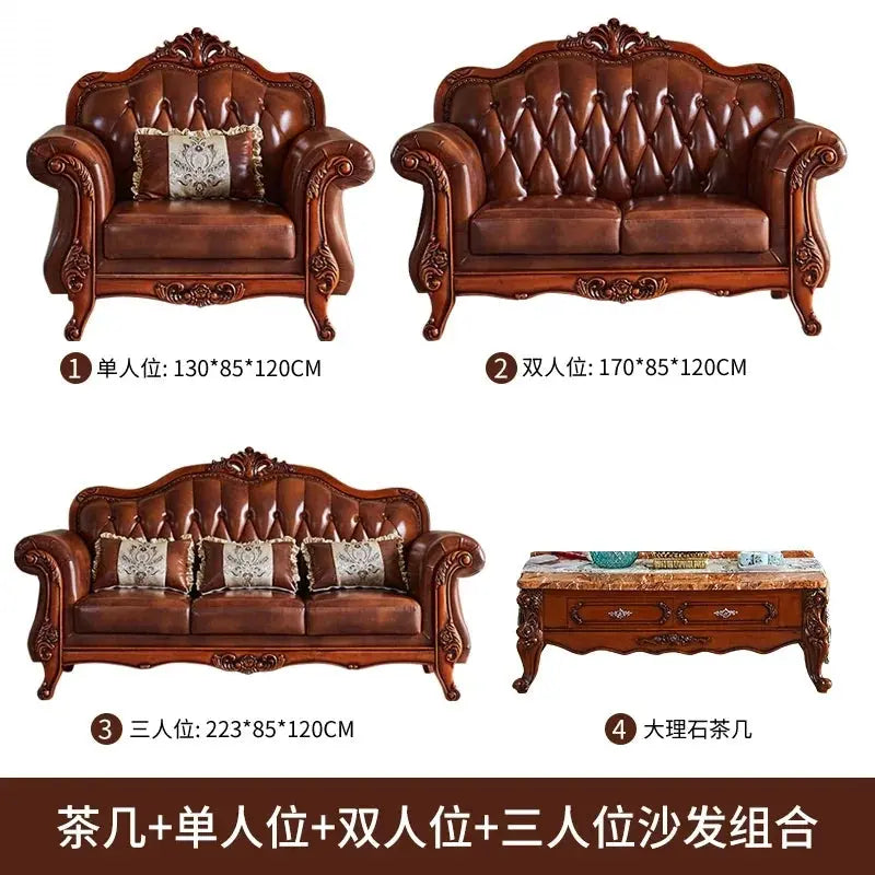 European Design furniture with Genuine Leather Modern Style Sofa