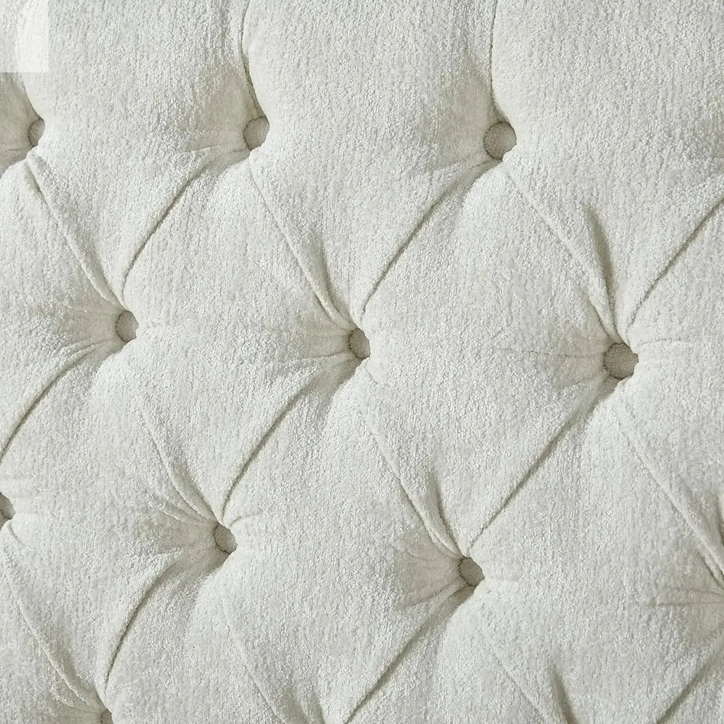 King Size Bed Frame- Chenille Upholstered